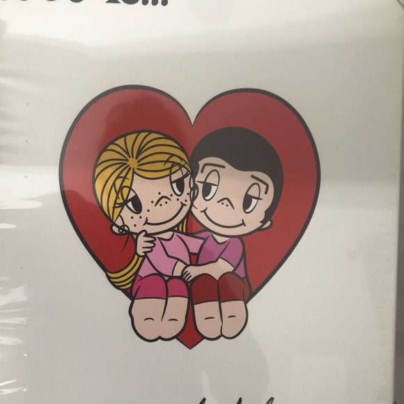 LOVE IS Wonderful Cartoon Print Wall Picture Decor RETRO Hippie Boho 70s New - Picture 7 of 10